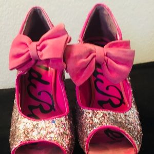 Pink W/Glitter Wild Rose Woman Heels
